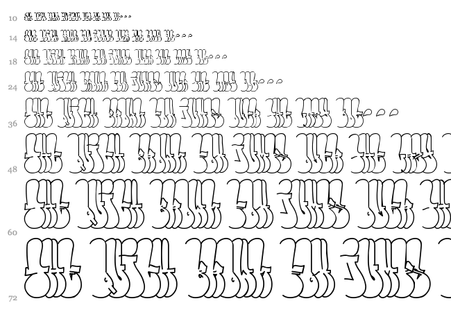 Throw-up Font font waterfall